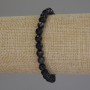 Faceted Agate Bead Bracelet, 6 mm diameter, 18 cm length, stretch